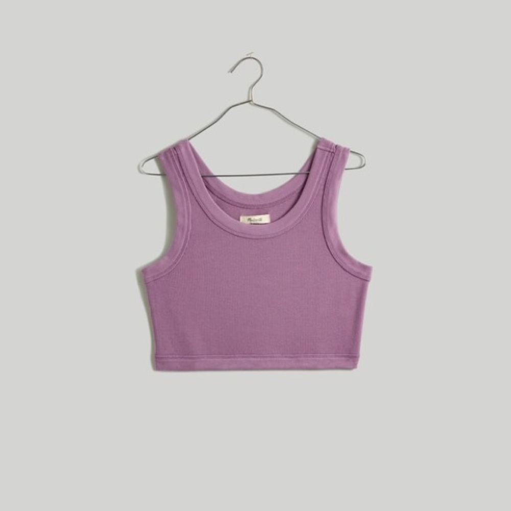 MADEWELL crewneck tank top crop purple size XS